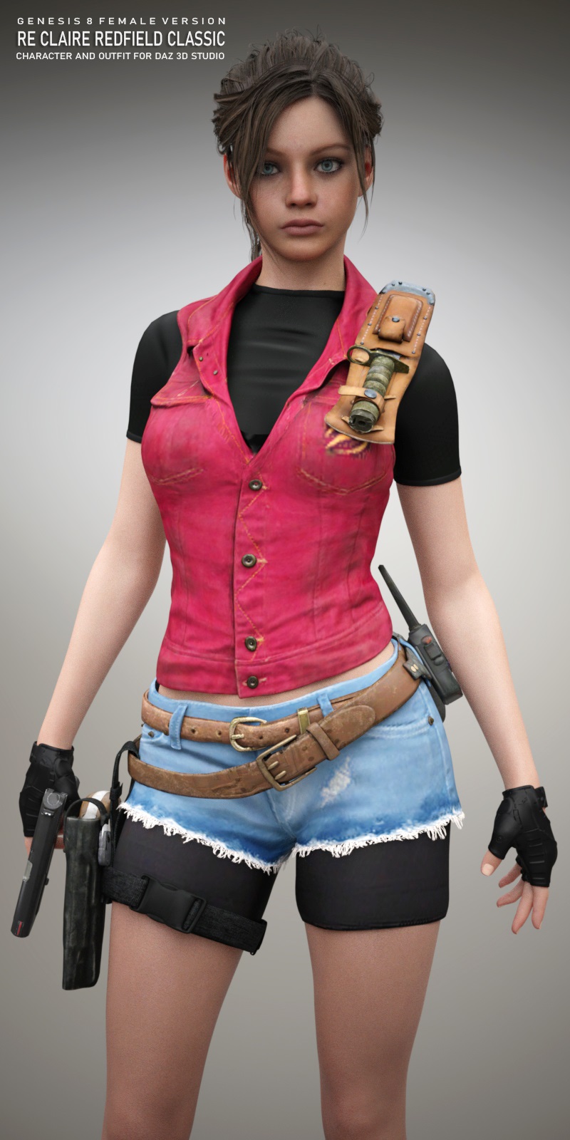 RE Claire Redfield Classic for G8F Front – Renderopedia | Daz & Poser ...